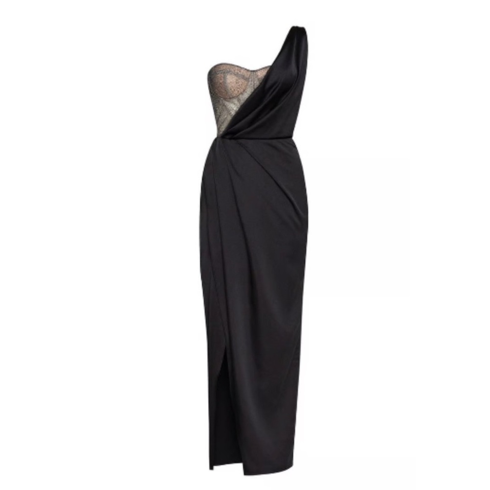 ISO Milla Milena One-Shoulder Evening Party Dress